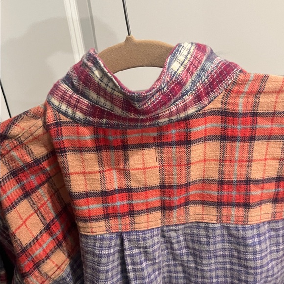 BDG Women’s Colorful Patchwork Plaid Shirt - Picture 5 of 5